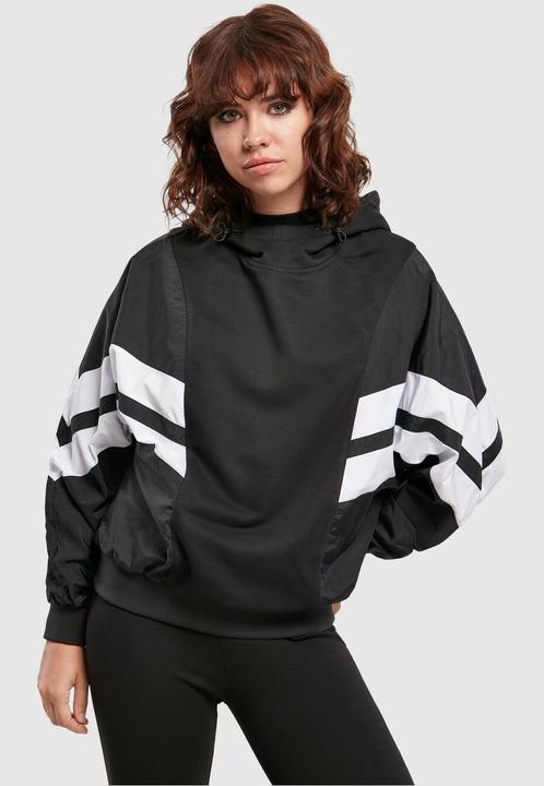 Produktbild Urban Classics Ladies Mix Crinkle Nylon Sweat Hoody (XS)