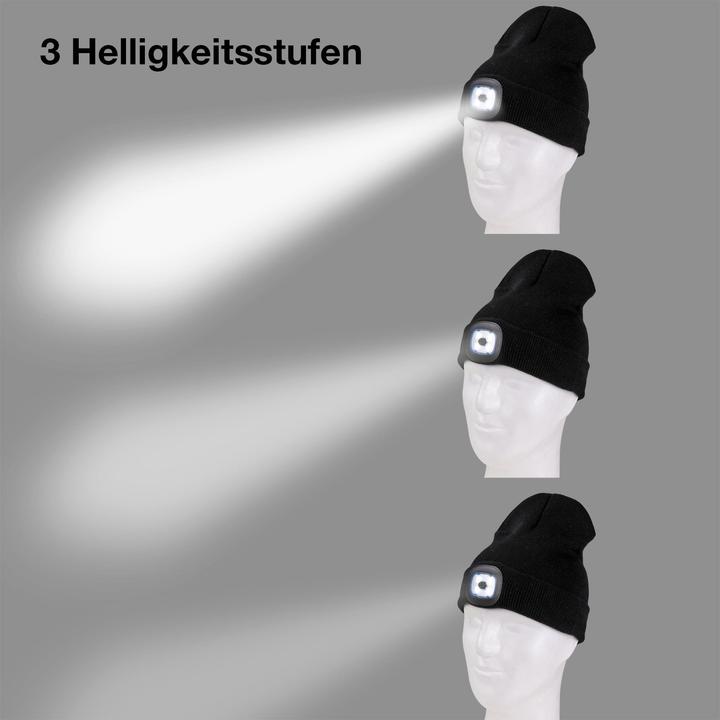 Actual product image Dema Knitted hat with headlamp black