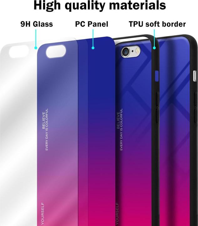 Productafbeelding Cadorabo TPU 2 kleuren glasdekking (Apple iPhone 6)