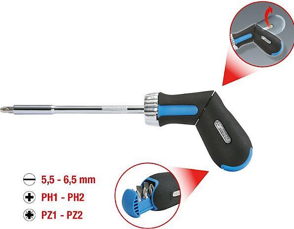 Produktbild KS Tools 1/4" Revolver-Ratschen-Bit-Schraubendreher (40 Nm)