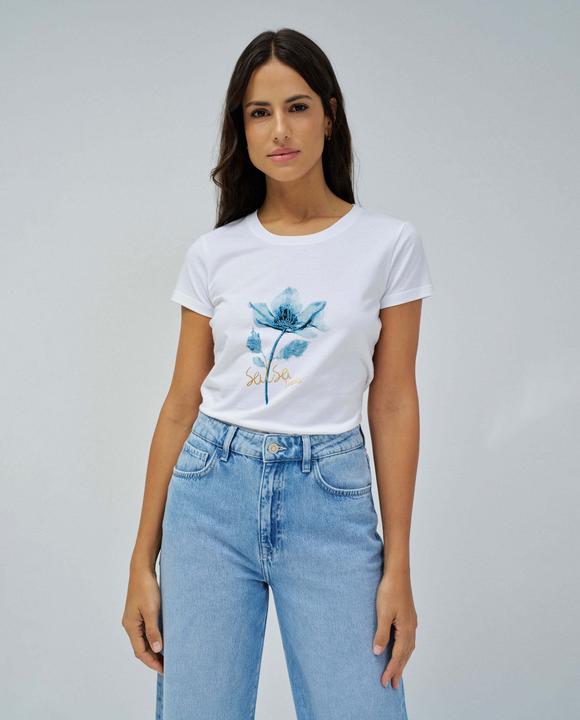 Actual product image Salsa Jeans T-Shirt Graphic Flower Print T-Shirt (S)
