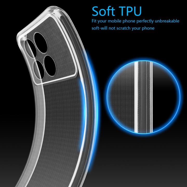 Actual product image Cadorabo Bumper Case for Xiaomi Poco F6 Pro TPU Ultra Slim AIR (Xiaomi Poco F6 Pro)