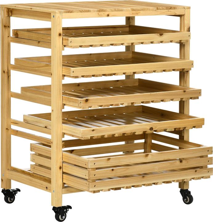 Produktbild Outsunny Obst- & Gemüseregal mit Rollen