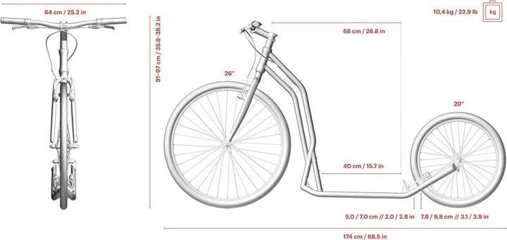 Image du produit Gladiatorfit Trottinette adulte "Five" Yedoo