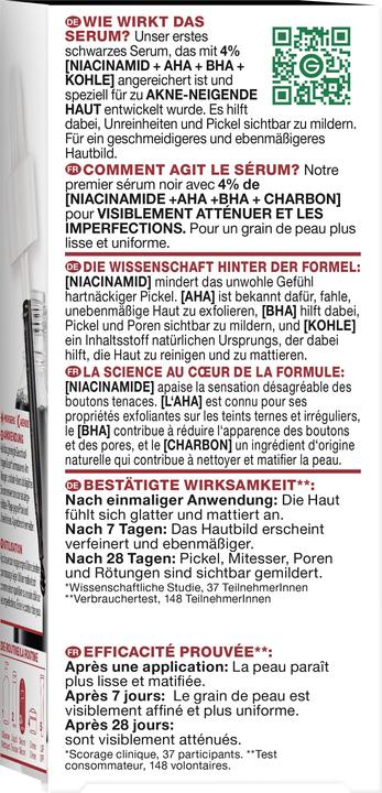 Valori nutrizionali e ingredienti Garnier Puro (30 ml)