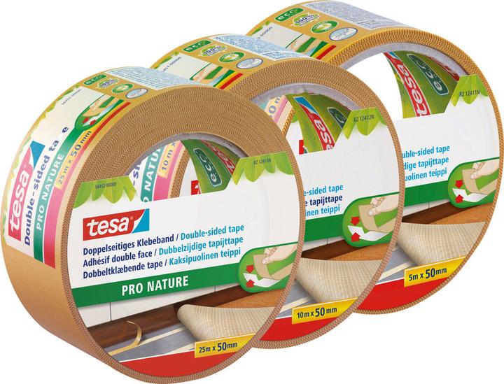 Produktbild tesa Verlegeband PRO NATURE, doppelseitiges Klebeband (50 mm)