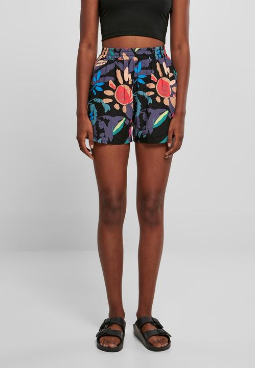 Produktbild Urban Classics Ladies AOP Viscose Resort Shorts - 6330 (5XL)