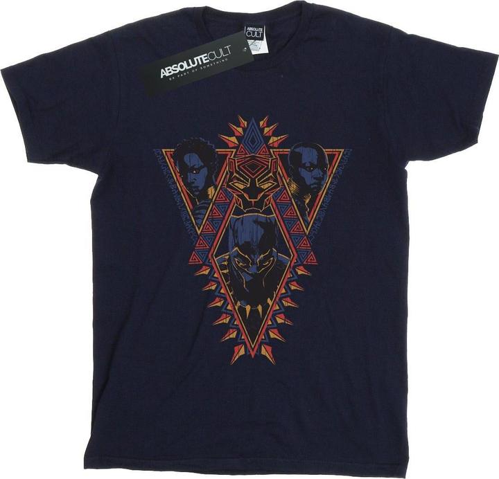 Black Panther Tribal Heads Baumwolle Boyfriend TShirt