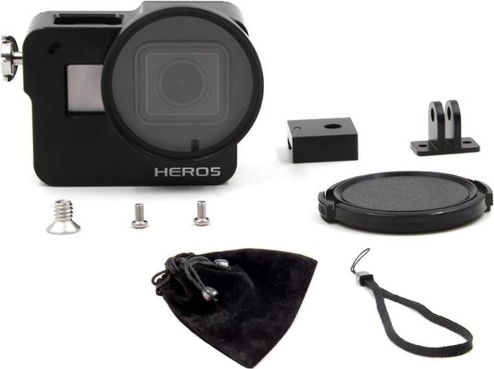PowerGuard Aluminium Framecase GoPro Hero 5 inkl. 52mm UV Filter Aufsatz (GoPro Hero 5)