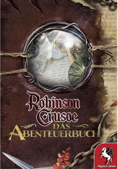 Actual product image Pegasus 51944G - Robinson Crusoe: The Adventure Book, board game, for 1-4 players, from 10 years (EN) (German)