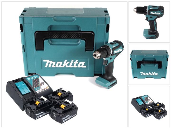 Actual product image Makita Screwdriver-drill DDF485RF3J 18V 50Nm 3x3,0Ah MAKPAC (Rechargeable battery operated)