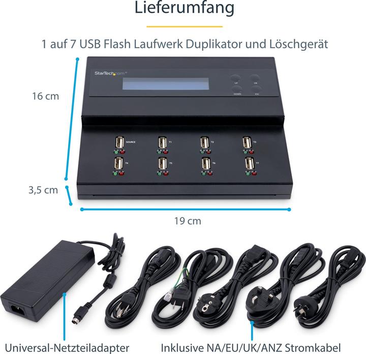 Image du produit StarTech Duplicateur USB - 1:7 - Clés USB - Flash Drive Duplicator (USB-A, 7 Ports)