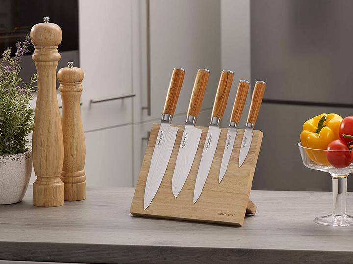 Image du produit Echtwerk Couteau damassé, manche clair, simple