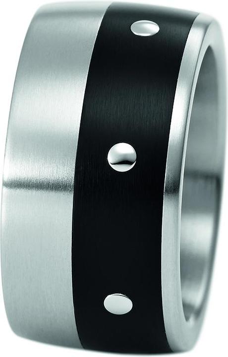 Actual product image Xen Band ring with ceramic black 12 mm (48)