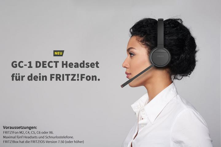 Immagine prodotto Gequdio Cuffie DECT GC-1 per Fritz!Box (Senza fili)