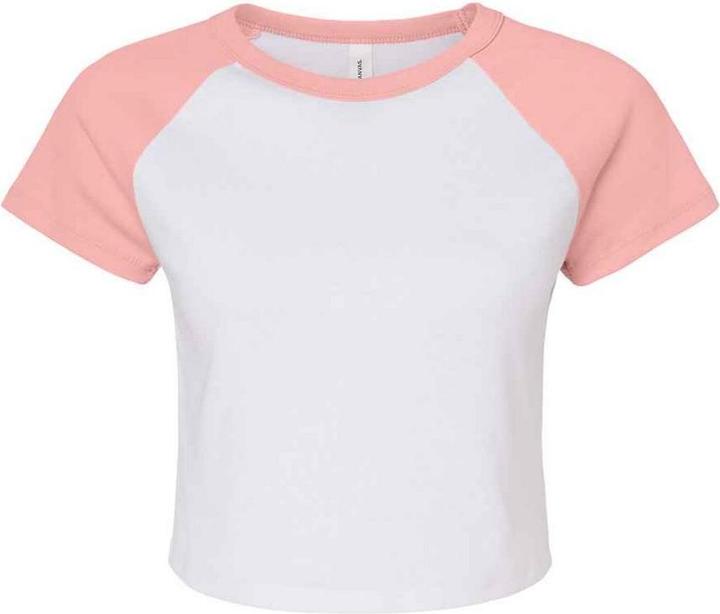 Bella Canvas Kurzes Top Raglanärmel