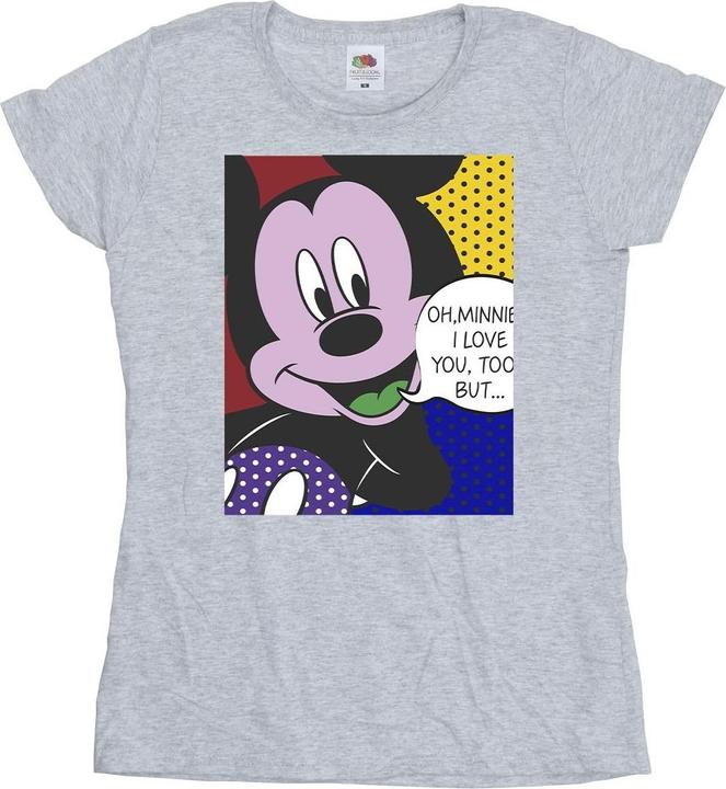 Actual product image Disney Womens/Ladies Mickey Mouse Oh Minnie Pop Art Cotton T-Shirt (L)