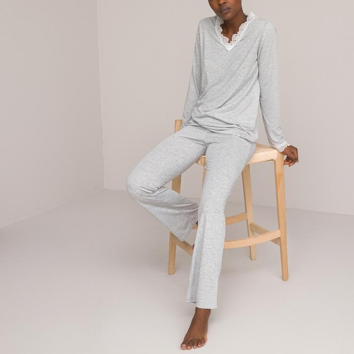 Image du produit La Redoute Collections Pyjama avec dentelle (42)