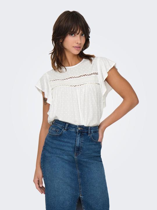 Produktbild JdY Locker geschnitten V-Ausschnitt Voluminöser Armschnitt Top Top (L)