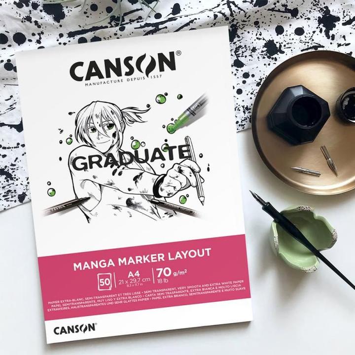 Produktbild Canson Studienblock GRADUATE Manga Marker Layout, DIN A3 (A3, Blanko, Kein Einband)