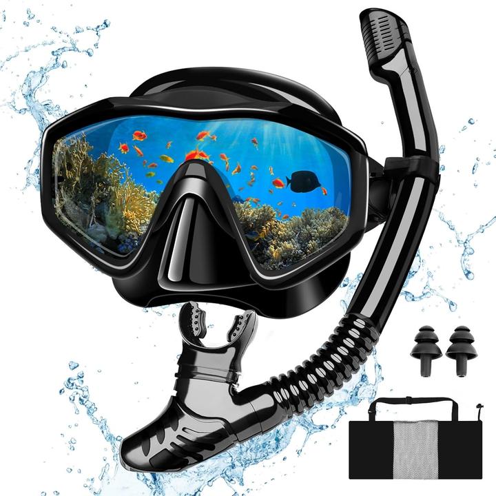 Immagine prodotto Milfech Schnorchelset mit Taucherbrille und Trockenschnorchel