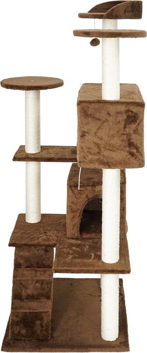 Image du produit Wiltec Arbre à chat marron 130cm Arbre d’escalade Arbre de grattage Jeu Chats (130 cm, Marron)