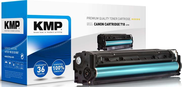 Actual product image KMP C-T19 toner compatible with Canon 718 BK (FC)