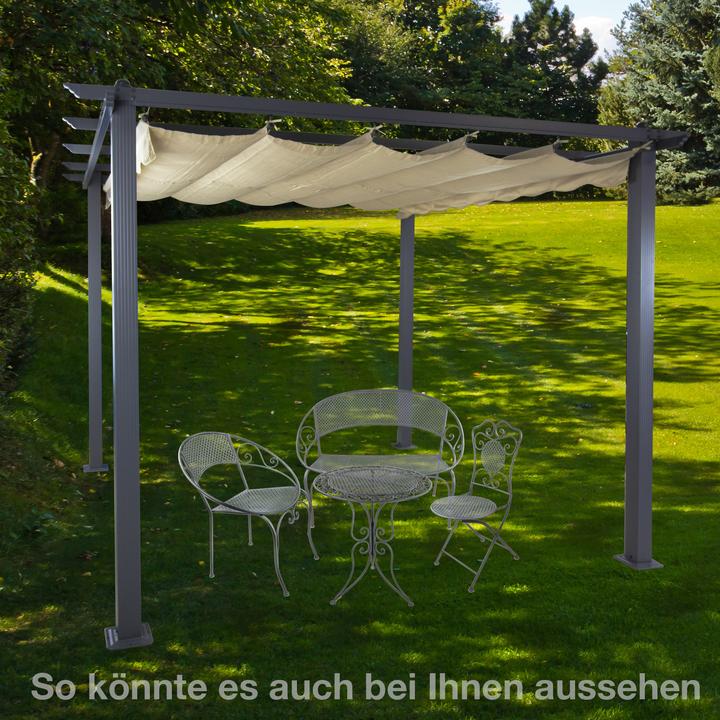 Actual product image Dema Aluminium Pergola with Sunroof (296 cm, 221 cm)