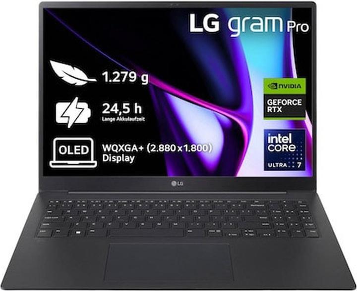 LG 16" 16Z90S Notebook I7 8GB LPDDR5X 512GB SSD schwarz W11P (16", Intel Core Ultra 7 155H, 32 GB, 2000 GB, DE)