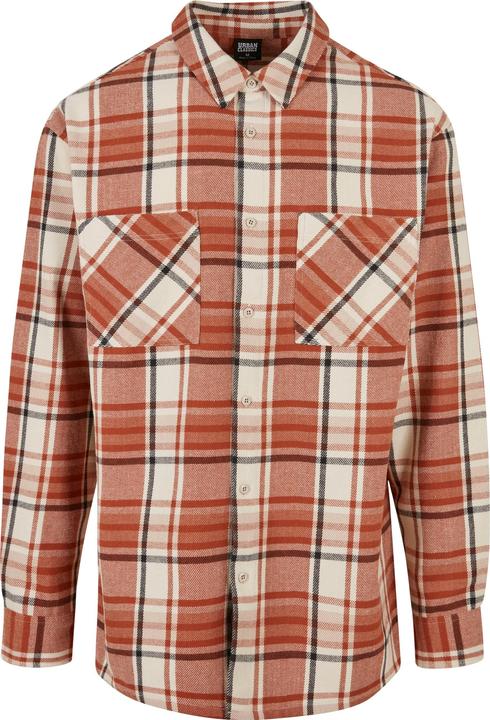 Urban Classics Long Oversized Checked Leaves Shirt