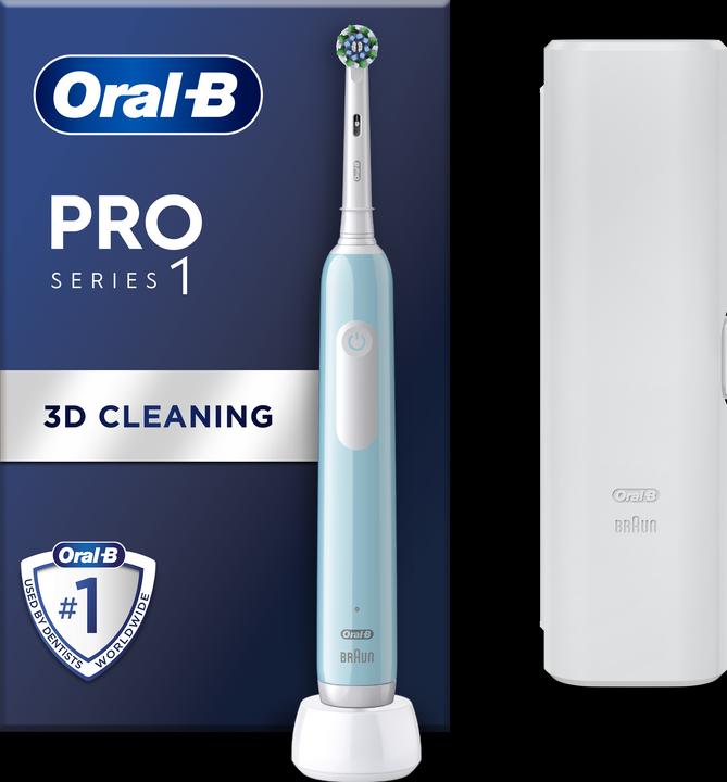 Immagine prodotto Oral-B Spazzolino elettrico Pro Series 1 con custodia da viaggio, blu caraibico (Spazzolino oscillante)