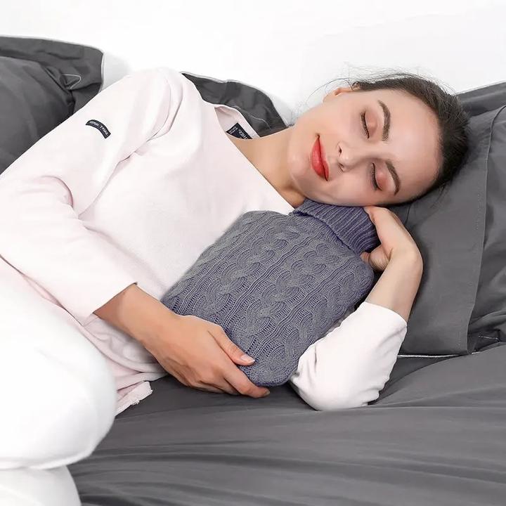 Immagine prodotto ASMI Bottiglia dell'acqua calda, bottiglia da letto con copertura in maglia (1 l)