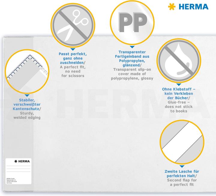 Actual product image HERMA Book protector (265 x 540 mm)