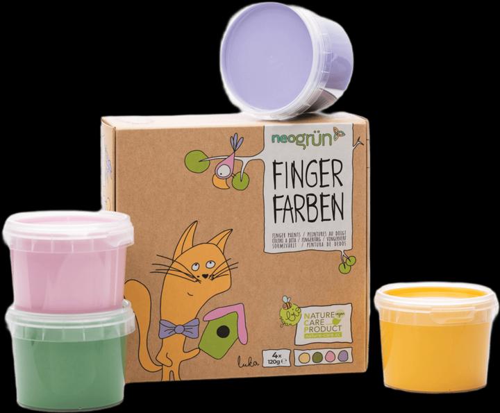 Image du produit Neogrün Peinture au doigt Luka (Jaune, Violet, Vert, Pink)