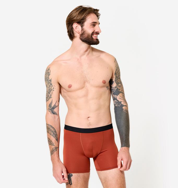 Image du produit Decathlon Lot de 3 boxers respirants en microfibre Homme, noir/bleu/rouge (XL)