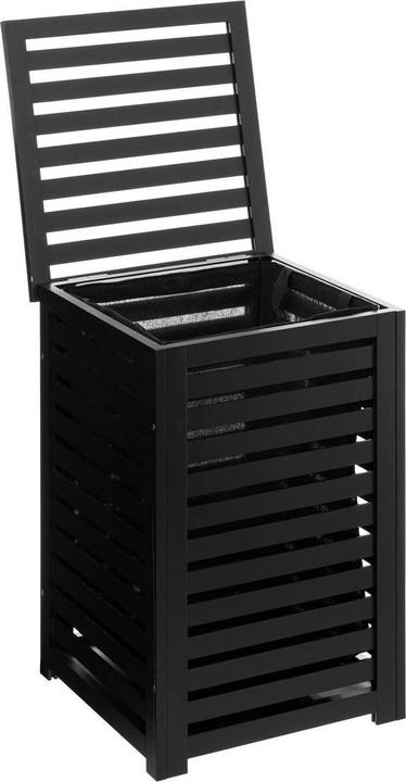 Produktbild JTI Schwarzer Wäschekorb aus Holz - 65 Liter (65 l)