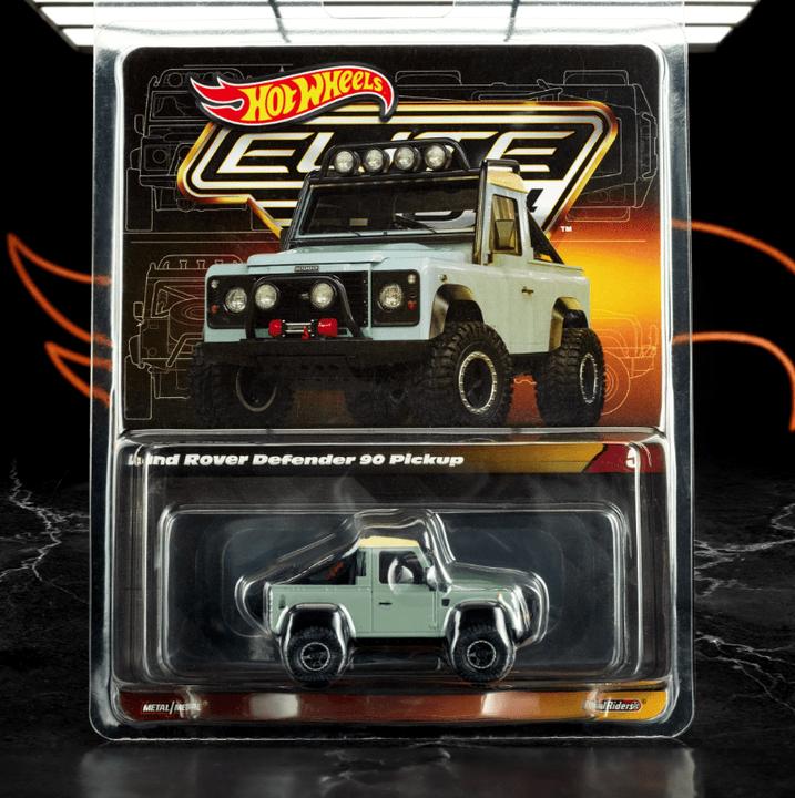 Actual product image Mattel Hot Wheels Elite 64 Series Land Rover Defender 90 Pickup