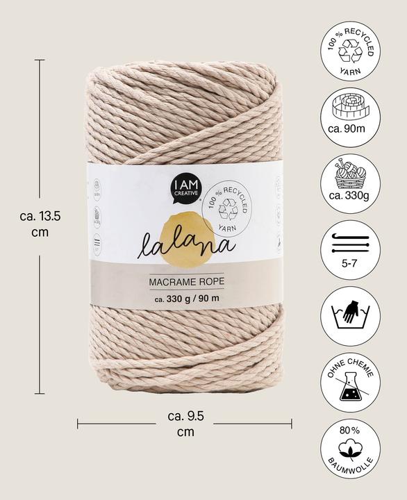 Actual product image Lalana Macrame Rope (90 m)