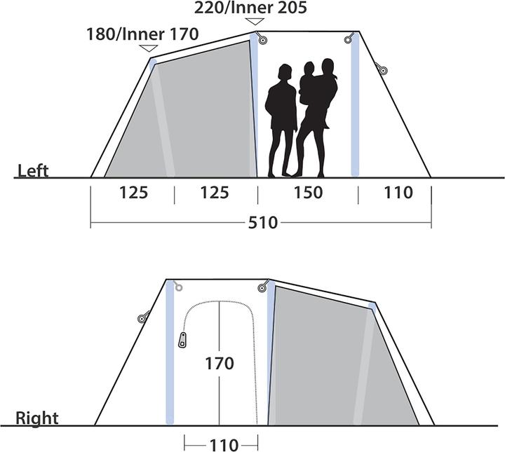 Produktbild Outwell Montana 4 Air (Tunnelzelt, 19.90 kg, 4 Personen)