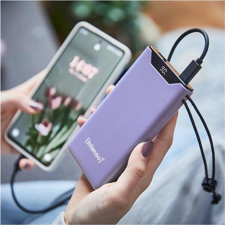 Image du produit Intenso Banque d'alimentation F10000 10000 mAh Purple (10000 mAh, 20 W, 20 Wh)