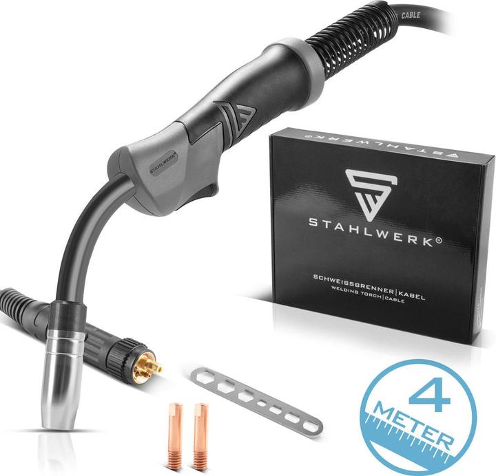 Produktbild Stahlwerk Schweissbrenner AK15 MB15 4 m Schlauchpaket für MIG MAG Schweissgeräte