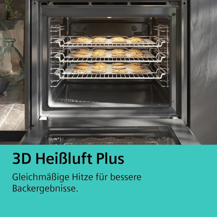 Produktbild Siemens iQ700, Einbau-Backofen, 60 x 60 cm, Schwarz, Edelstahl, HB734GBB1