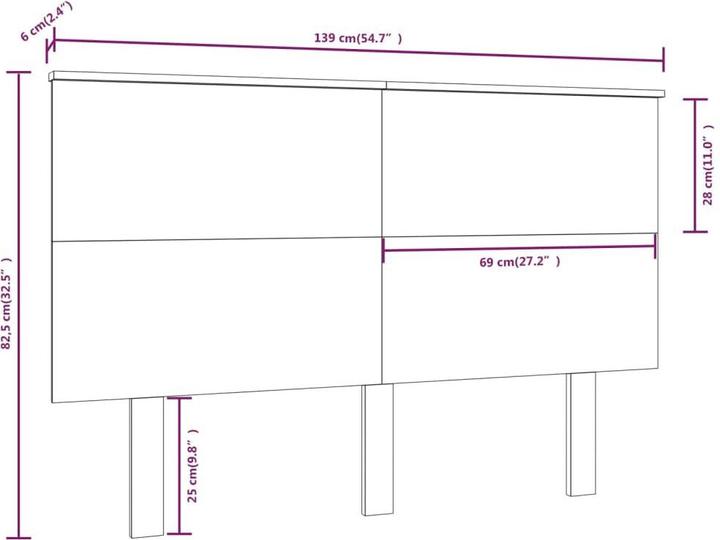Actual product image VidaXL Farkas (139 x 6 x 82.5 cm)