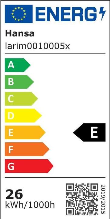 Label énergétique Hansa LARIMAR - Lampadaire (4700 lm)