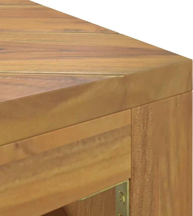 Image du produit VidaXL Table basse 110x60x38 cm en teck massif (110 x 60 x 38 cm)