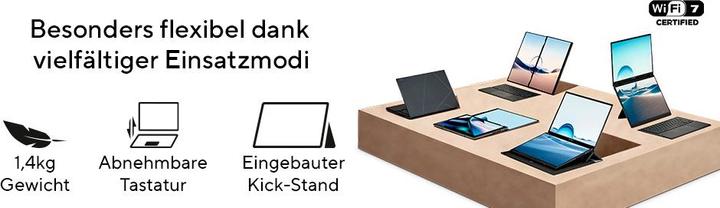 Produktbild ASUS Zenbook Duo (14", Intel Core Ultra 9 285H, 32 GB, 1000 GB, DE)