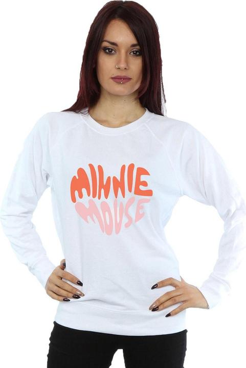 Actual product image Disney Womens/Ladies Minnie Mouse Heart Shaped Sweatshirt (XXL)