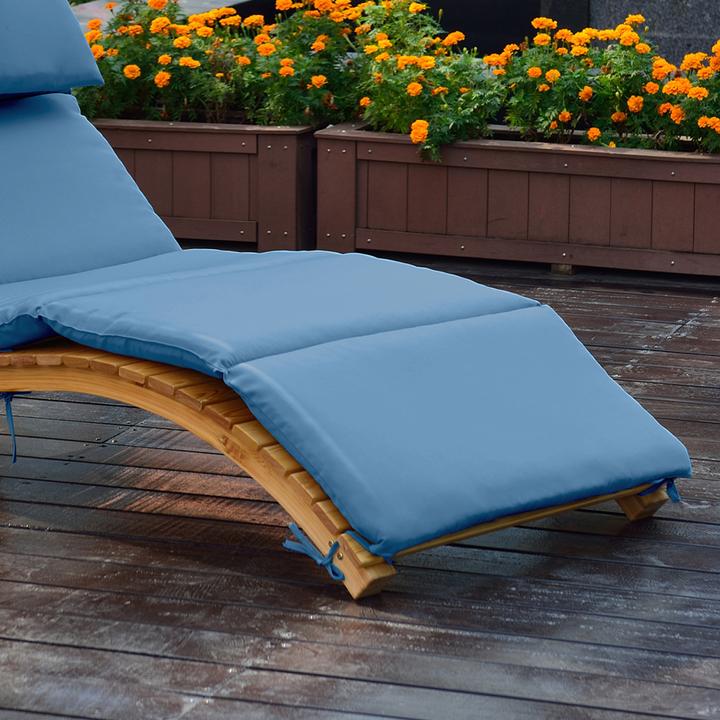 Produktbild Axi Salina Liegestuhl mit Sonnenschirm Blau (186.50 cm)