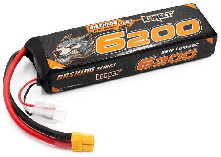 Actual product image Konect RC battery LiPo 6200 mAh 11.1 V 60C Bashing (11.10 V, 6200 mAh)