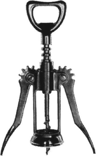 Actual product image WAS Lever corkscrew, chrome-plated brass, simple quality (Lever corkscrew)